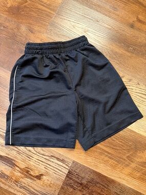 Energy Zone Black Athletic Shorts with Reflective Side Stripe